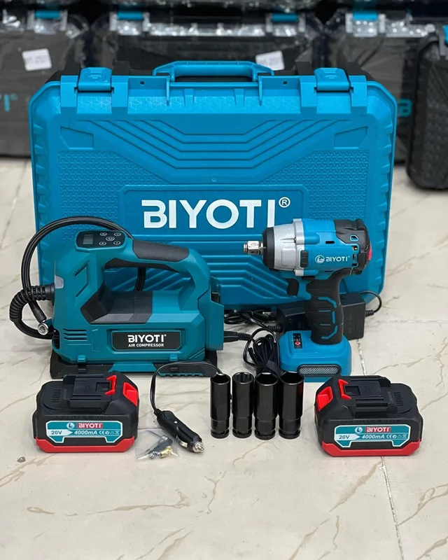 ست دو قلوی پمپ باد و بکس شارژی 20 ولت بیوتی مدل 20V,ویدئو تست پائین صفحه